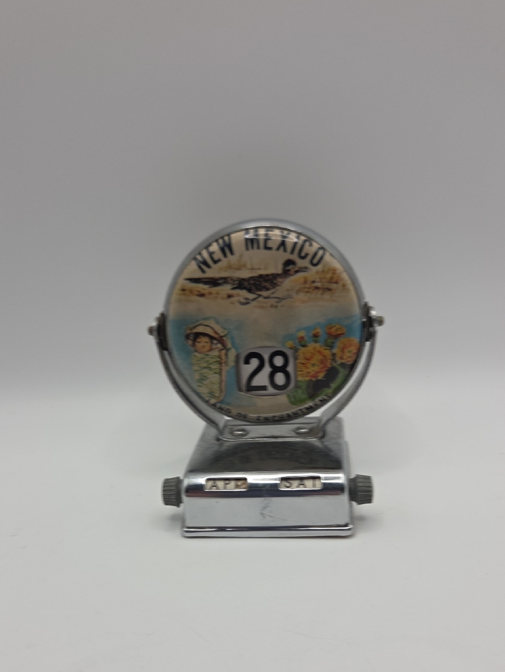 Vintage New Mexico Flip Perpetual Desk Calendar - Floral Scene